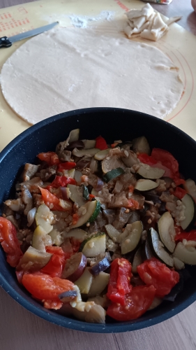 Tarte salée, ratatouille, tatin de légumes 
