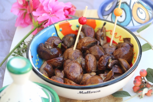 Champignons, sauce soja, apéro 