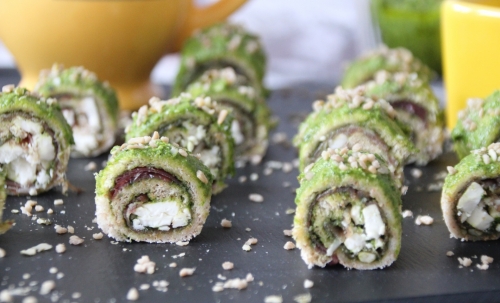Pesto, roquette, jambon de Parme, Feta