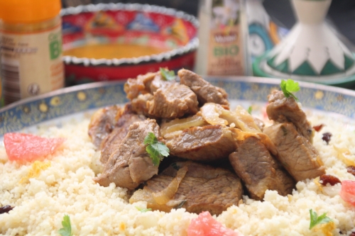 Tajine, agneau, fleur d'oranger