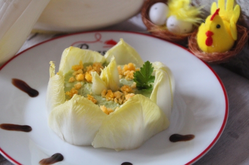 Endive, avocat, fromage frais 