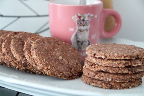 Biscuits, graines, flocons d'avoine, pépites de chocolat 