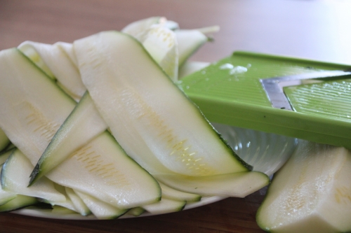 Courgette,  jambon, mozzarella 