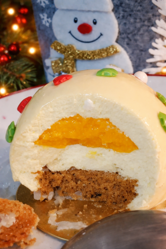 Entremets, citron, curd citron, glaçage miroir, noel 