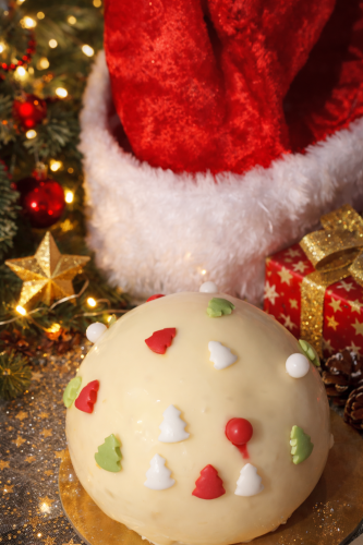 Entremets, citron, curd citron, glaçage miroir, noel 