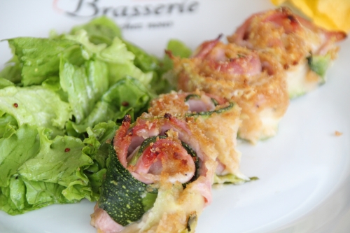 Courgette,  jambon, mozzarella 