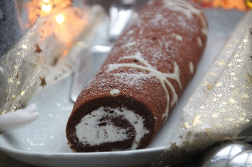 Buche de Noël, cacao, vanille, mascarpone