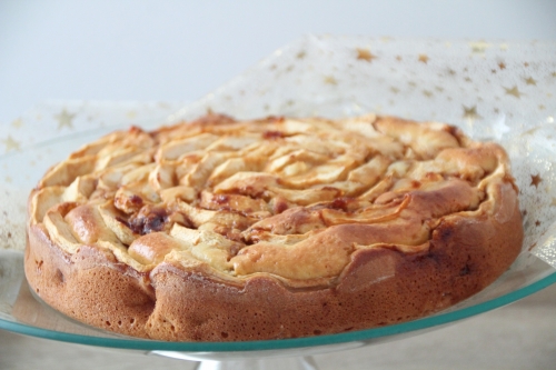 Gâteau, pommes, mascarpone 